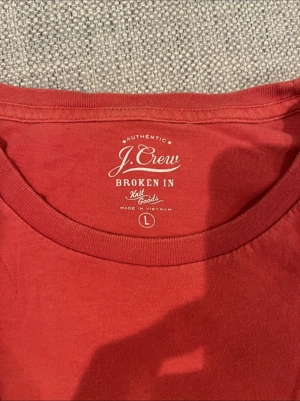 J. Crew Men’s Short-Sleeve Tee Set - Red, Gray, Charcoal Size Large 100% Cotton